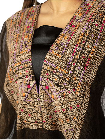 Abayeh Najaf Manual Light Embroidery Front